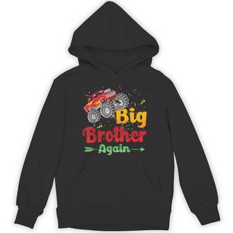 Big Brother Again Monster Truck Baby Announcement Hoodie - Thegiftio UK