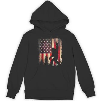 Bigfoot Sasquatch 4Th Of July Patriotic American Flag Men Hoodie - Monsterry