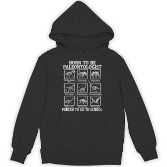 Born To Be Paleontologist Dinosaur Fossil Chart School Hoodie - Thegiftio UK