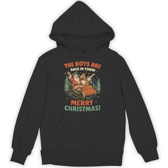 The Boys Are Back In Town Merry Christmas Unisex Hoodie | Mazezy