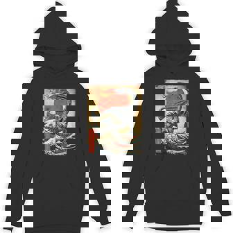 Brontosaurus Dinosaur Kaiju Monster Japanese Vintage Poster Unisex Hoodie | Mazezy