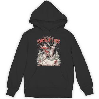Buckle Up Snowflake Santa Is Coming To Town Rodeo Christmas Hoodie - Monsterry