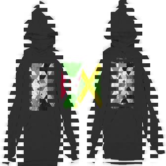 Burundi Jamaica Half Flag Burundian Jamaican Heritage Unisex Hoodie | Mazezy