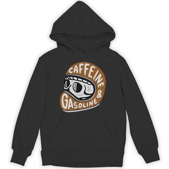 Caffeine And Gasoline Motorcycle Themed Unisex Hoodie | Mazezy