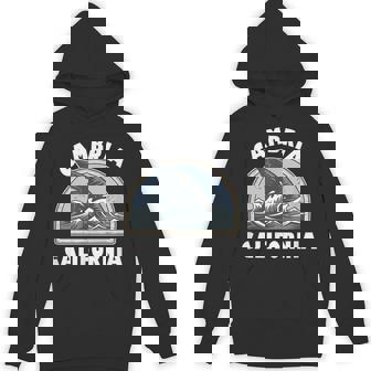 Cambria California Swimming Shark Fin Vacation Souvenir Unisex Hoodie | Mazezy