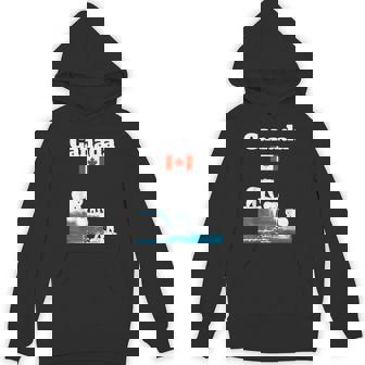 Canada Polar Bears Sea Cliffs Canadian Flag Canada Trip Unisex Hoodie | Mazezy