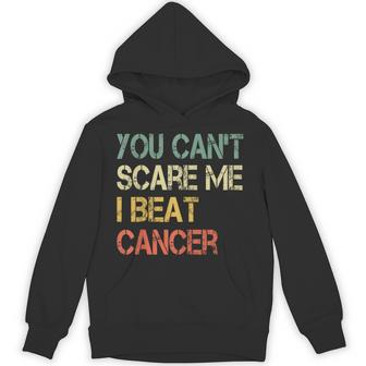 Cancer Survivor Fun Retro You Can't Scare Me I Beat Cancer Hoodie - Thegiftio UK