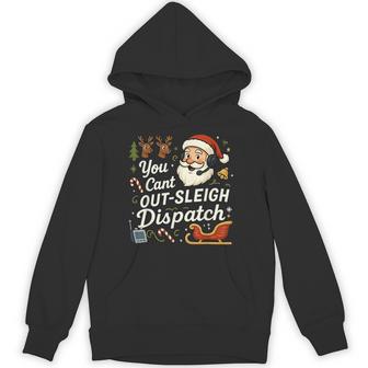 You Cant Out Sleigh Dispatch Christmas 911 Police Dispatcher Hoodie - Thegiftio UK