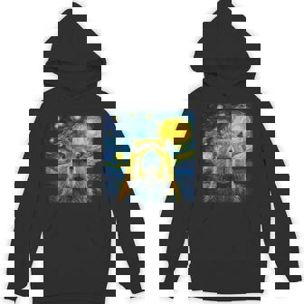 Capybara Starry Night Expressionist Art Style Unisex Hoodie | Mazezy