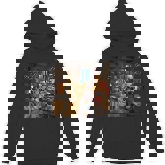 Cat Selfie With Santa Claus Christmas Meme Hoodie - Thegiftio