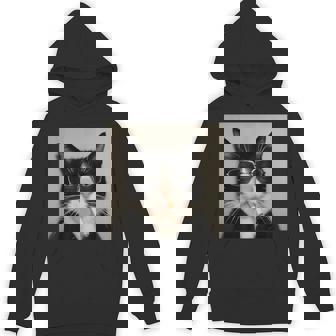 Cat Smoking Cigarette Meme Kitten Meme Smoking Unisex Hoodie | Mazezy