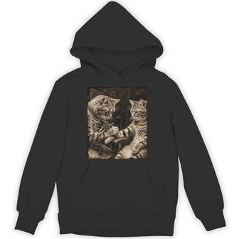 Cat Tattooing Cat Meme Inked Kitty Humor Tattoo Artist Hoodie - Thegiftio