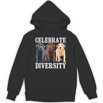 Celebrate Diversity Labrador Retriever Dog Lover Hoodie - Thegiftio UK