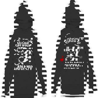 Celebrating Our 34th Wedding Anniversary Marriage 34 Years Unisex Hoodie | Mazezy