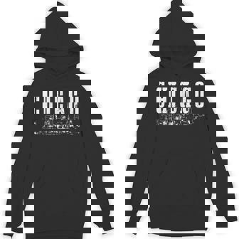 Chicago Skyline Illinois Vintage Chicago Pride Unisex Hoodie | Mazezy