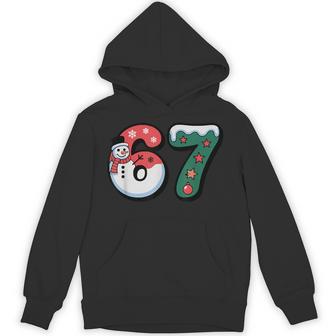 Christmas 67 Winter Snowman Snowflake Hoodie - Thegiftio UK