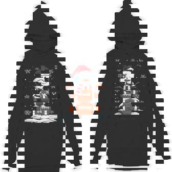 Christmas American Football Game Day Santa Snowman Xmas Unisex Hoodie | Mazezy