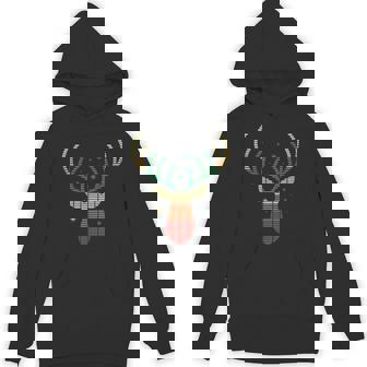 Christmas EDM Deer Head Equalizer Retro Music Festival Rave Unisex Hoodie | Mazezy
