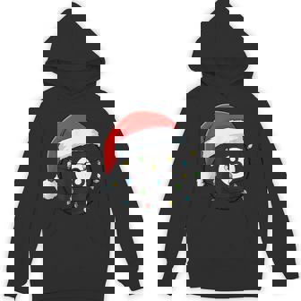 Christmas Eight Ball Lights Santa Hat Pool Billiards Unisex Hoodie | Mazezy