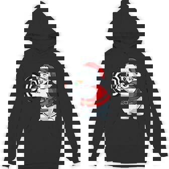 Christmas Santa Snowman Playing Darts Winter Holiday Unisex Hoodie | Mazezy