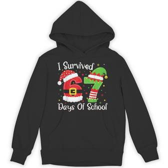 Christmas I Survived 67 Days Of School Six Seven Hoodie - Thegiftio UK