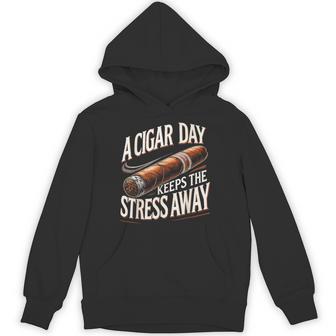 Cigars Smoking Cigar Smoke A Cigar A Day Hoodie - Thegiftio UK