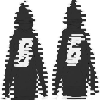 Classic Number 6 Varsity Tee Clean Sport For Game Day Unisex Hoodie | Mazezy