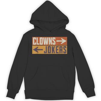 Clowns To The Right Jokers To The Left Retro Vintage Hoodie - Thegiftio UK