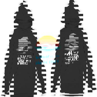 Cold Is The New Hot Swimming Sunset Unisex Hoodie | Mazezy