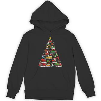Construction Vehicle Excavator Christmas Tree Santa Hat Hoodie | Seseable CA