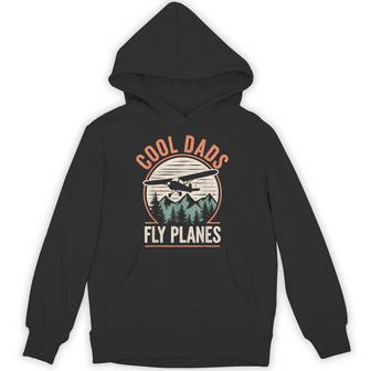 Cool Dads Fly Planes Pilot Dad Father's Day Aviation Hoodie | Seseable UK