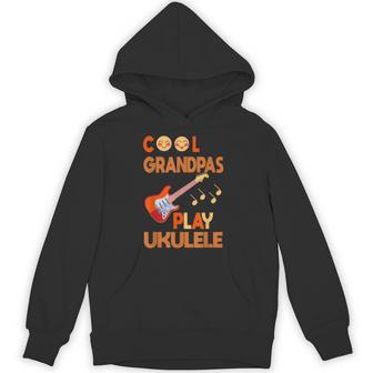 Cool Grandpas Play Ukulele Music Lover Player Hoodie - Thegiftio UK