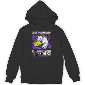 Countless Horrors Await But I Remain Faithful To The Cheese Tank Top Unisex Hoodie | Mazezy