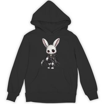 Creepy Cute Kawaii Bunny Horror Aesthetic Goth Rabbit Hoodie - Monsterry