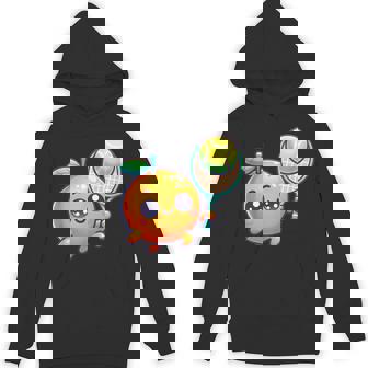 Cute Citrus Tennis Orange With Racket And Ball Unisex Hoodie | Mazezy