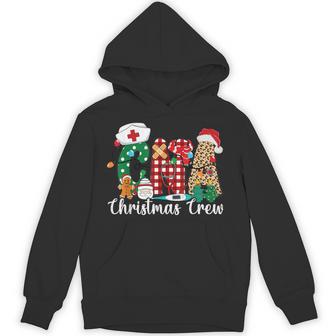 Cute Cna Christmas Crew Santa Gingerbread Nursing Squad Hoodie - Thegiftio UK