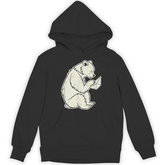 Cute Polar Bear Folds Origami Ship Origami Polar Bear Unisex Hoodie | Mazezy