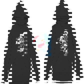 Cute Snowman Santa Hat Rock Climbing Christmas Winter Time Unisex Hoodie | Mazezy