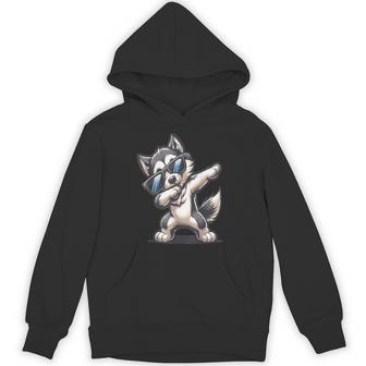 Dab Alaskan Husky Dancing Dabbing Dog Hoodie - Thegiftio UK