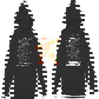 Dabbing Bigfoot Christmas Lights Boys Christmas Sasquatch Unisex Hoodie | Mazezy