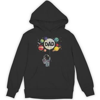 Dad Of The Birthday Boys Space Astronaut Family Party Daddy Hoodie - Thegiftio UK