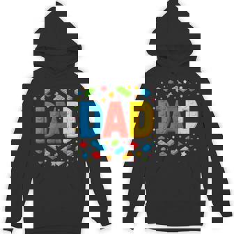 Dad Building Bricks Blocks Master Builder Father's Day Men Hoodie | Seseable UK