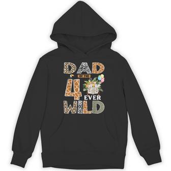 Dad Of The Four Ever Wild Safari 4Th Birthday Boy Matching Hoodie - Thegiftio UK