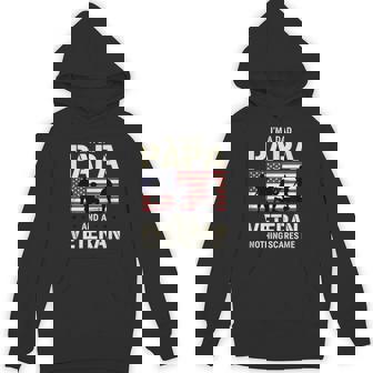 Dad Papa Veteran Patriotic Saying Nothing Scares Me Dad Unisex Hoodie | Mazezy