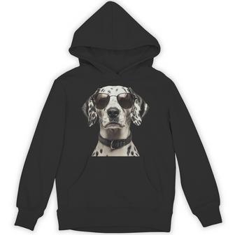 Dalmatian Dog Doggy Wearing Sunglasses Graphic Hoodie - Monsterry