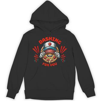 Dashing Dasher For You With Pizza In Hat Hoodie - Thegiftio UK