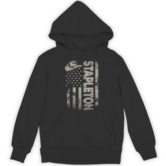 Distressed Stapleton Name Personalized 80S 90S Vintage Hoodie - Seseable