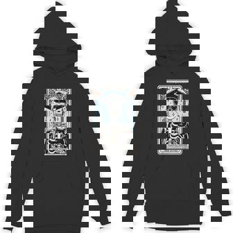 Doctorate Dissertation Phd Grad Tarot Card Skeleton Cat Unisex Hoodie | Mazezy