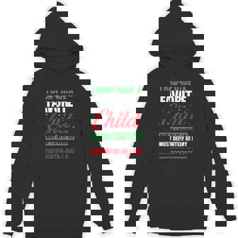 I Don't Have A Favorite Child Daughter-In-Law Christmas Hoodie - Thegiftio