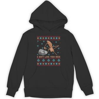 I Don't Like This Rock Marcus The Worm Ugly Sweater Xmas Hoodie - Thegiftio UK